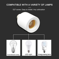 Haute sensibilité AC220V télécommande sans fil E27 Radar support de lampe de Conversion de détection de mouvement pour couloir d'escalier