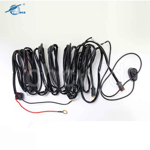 कस्टम 2 पिन ड्यूश कनेक्टर ऑटो एलईडी लाइट बार वॉटरप्रूफ वायर हार्नेस - Product Image 1