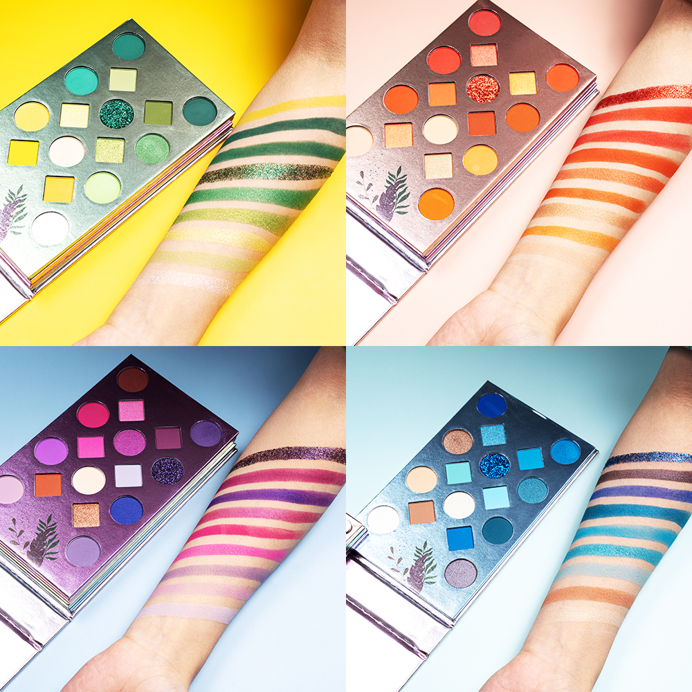 64 цвета мерцающие блестящие пигментированные тени для век частная этикетка матовая палитра теней для век