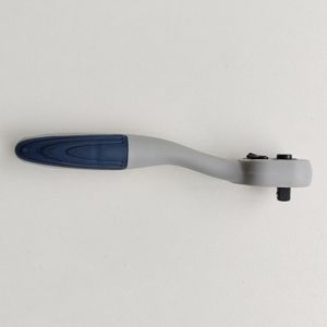 3/8 Inch Chrome Vanadium Steel Ratchet Wrench 72 Tooth Quick Release Bent Handle Plastic Coated Automotive Repair Tool - Product Image 1
