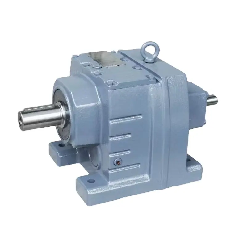 Hot Sell Gearbox R77 Low Speed Helical Gear Reducer 3hp High Power In-line Gearmotor