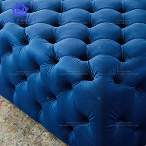Winforce Factory Light Luxury Household Ottoman Footrest Ottoman Stool Luxury <strong>Chesterfield</strong> Velvet <strong>Footstool</strong> - Product Image 3