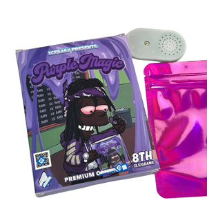 Juego de bolsas y cajas Mylar 8th Plug 3,5 28G 1 libra para bolsas Mylar de 3,5G Impresión personalizada Superficie holográfica Libra con bolsa Mylar DE MÚSICA - Product Image 4