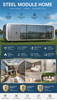 STAR CABIN Maison Capsule Modulaire de Luxe Écologique en Acier Préfabriquée, Pod Moderne, Maison Conteneur Mobile pour Hôtels, Utilisation 5+ Ans