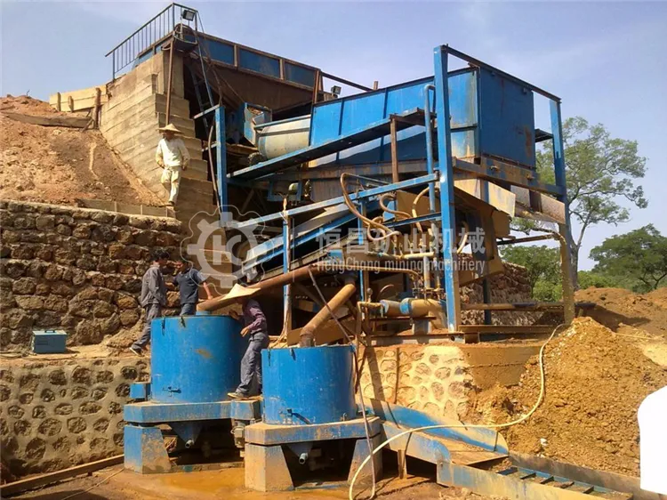 Planta de lavagem de ouro alluvial ghana, equipamento de mineração, máquina de processamento de ouro
