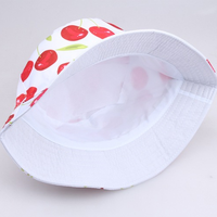 Chapeaux Bob Imprimés Ananas Double Face Fitspi pour Femmes et Hommes, Casquette Panama d'Été Motif Citron Cerise, Chapeau de Pêcheur