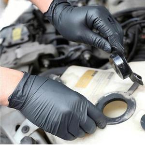 Xl 100 pièces jetables noir 5 6 mil cuisine robuste travail sécurité sans poudre caoutchouc Latex Nitrile gants