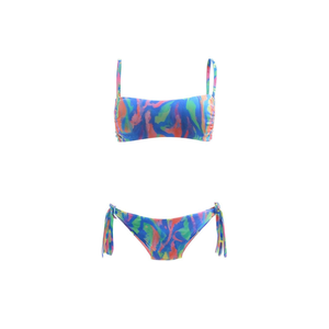 Set bikini HDJ con stampa colorata, spalline regolabili, taglia 42 44 46 48, costumi da bagno per donna, abbigliamento da spiaggia, moda estiva - Product Image 1