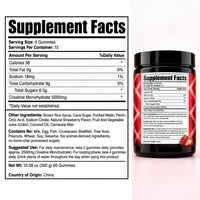 Permen Creatine 5000mg Vegan untuk Pertumbuhan Otot, Peningkatan Performa Olahraga, Peningkatan Energi untuk Latihan di Gym, Bentuk Kustom OEM ODM HALAL