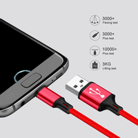 Câble Usb pour Iphone 13, câble de chargement de données Usb pour Type C, en Nylon, câble de charge Micro 2,4 a pour chargeur Android
