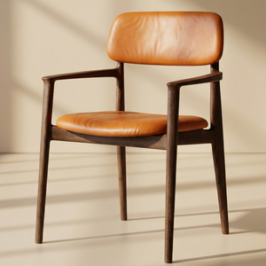 Chaise de salle à manger élégante en bois de frêne avec accoudoirs rembourrés, design ergonomique, mobilier d'intérieur PISANO - Product Image 4