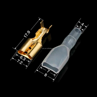 Konektor Kabel Terminal Crimp 6.3mm Female Skun Auto Electric Car Battery Terminal Bahan Kuningan
