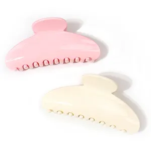 B.PHNE Custom Banana plastic Clips Tortoise Barrettes Claws Strong Large acetate hair claw Clips for Women girls