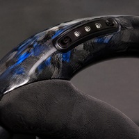 Volant en fibre de carbone bleu Forge, fourni par l'usine, pour BMW F25 F20 F30 F15 F16 F21 F22 F31 F32 E90 E92 E93 avec LED