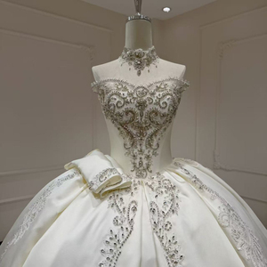 Xx66 Modern Princess Wedding Dress Luxury Handmade Lace <b>Crystal</b> Glitter Diamond Sequins Jancember - Product Image 1