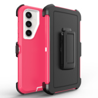 Étui de téléphone robuste et résistant pour Samsung S24 S26, protection antichoc 3 en 1 avec support à clip