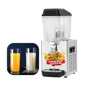 Dispensador de Jugos Comercial de Acero Inoxidable, Dispensador de Bebidas Frías de 16 Litros con un Solo Tanque, Enfriador de Plástico Transparente, Máquina de Jugos - Product Image 1