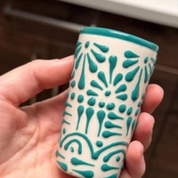 Verre à shot en céramique mexicaine Talavera, création originale, fabrication artisanale, personnalisé, pour tequila, caballito, 2 oz, gravé, pour cocktails, OEM ODM