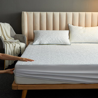 Protège-matelas matelassé 100 % polyester imperméable et respirant, doux et silencieux, pour hôtels, vente en gros