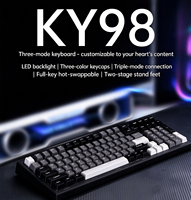 98-Tasten Mechanische Tastatur RGB-Hintergrundbeleuchtung Drei-Modus-Wireless Hot-Swappable Programmierbares Numerisches Tastenfeld für Gaming und Büro
