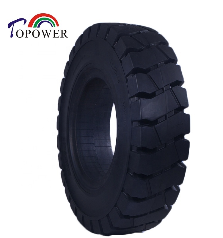 Direct Manufacturer Supply Topower New Rubber Forklift Solid Tire 8.25-20 9.00-20 Can Replace Skyjack  Forklift Solid Tire