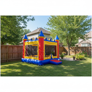 Château gonflable combiné WINSUN, grand, personnalisable, style parallèle, trampoline, certifié CE, sans plomb, ignifuge, facile à utiliser - Product Image 1