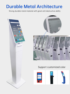 Touchwo Tùy Chỉnh Kim Loại Đặt Hàng Yêu Cầu Xếp Hàng Kiosk Máy Tự Dịch Vụ Kiosk Với Hóa Đơn Chấp Nhận Và Máy In - Product Image 4