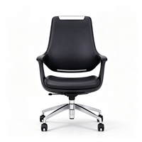 Fauteuil de Direction Exécutif Personnalisé avec Assise en Mousse, en Similicuir Moderne, Pieds Fixes, Chaise de Bureau pour Réception