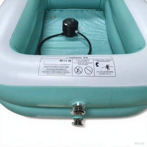 สระว่ายน้ำเป่าลมทรงสี่เหลี่ยมผืนผ้า สีฟ้า PVC สำหรับเด็ก สระว่ายน้ำกลางแจ้งสำหรับครอบครัว ขนาดใหญ่ หนาพิเศษ สำหรับเด็กทารกและเด็กเล็ก - Product Image 4