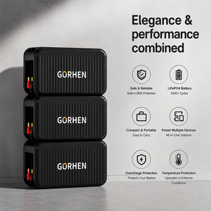 กล่องเก็บพลังงานแบบพกพา LiFePO4 สำหรับใช้งานกลางแจ้ง GORHEN พร้อมระบบป้องกัน BMS อย่างเต็มรูปแบบ รองรับการชาร์จอุปกรณ์หลายชนิด ใช้กับรถยนต์ได้ - Product Image 6