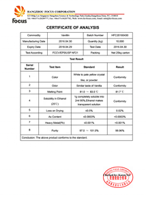 วานิลลิน เอทิลวานิลลิน รสชาติอาหาร คริสตัล แบรนด์หมีขาว สารแต่งกลิ่น - Product Image 6