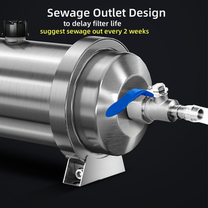 Popolare Design a doppio morsetto 2000L <span class=keywords><strong>PVC</strong></span> cabina elemento filtrante in acciaio inox alloggiamento filtro acqua cartuccia filtro per uso domestico - Product Image 4