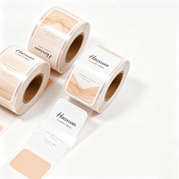 Etiquetas Personalizadas para Botellas de Base de Maquillaje Haoxuan, Adhesivos Transparentes de PET con Impresión UV Localizada con Tinta Blanca para Envases de Cosméticos