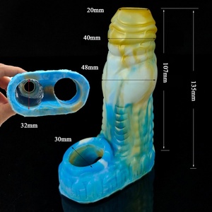 FRRK Monster <b>Dildo</b> Penis Extender Men Daily Enlargement Penis Sleeves for Male Sex Toy - Product Image 3