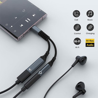 Câble adaptateur TYPE-C personnalisé 1/2 casque audio stéréo en forme de Y 1080p combiné pour les téléphones mobiles et tablettes courants