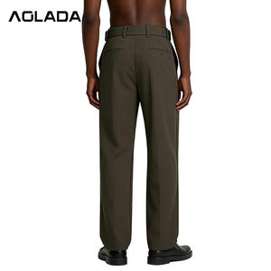 Fabrieksoutlet Simpele Op Maat Gemaakte Outdoor Klassieke Hoge Taille Effen Kleur Casual Broeken Comfortabele Rechte Broeken voor Heren - Product Image 2