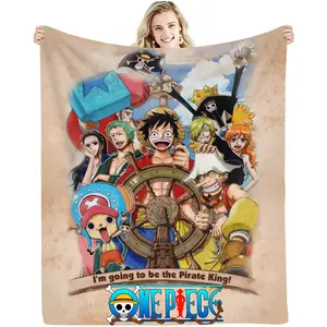 Eendelige Anime Handdoek Pluche Deken Wandtapijt Sprei Outdoor Kamp Strandlaken Deken Sofa Stoel Cover Mat Kleed Kwastje