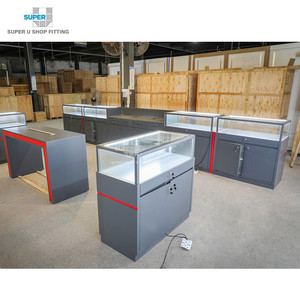 Dark Grey Custom <strong>Cellphone</strong> Floor <strong>Display</strong> Stand Glass <strong>Showcase</strong> Design Mobile Phone <strong>Display</strong> Cabinet Counter - Product Image 1