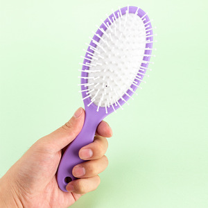 Peine de masaje ovalado Abs con cerdas de nailon acolchadas para alisar el cabello, uso doméstico para mujeres - Product Image 3