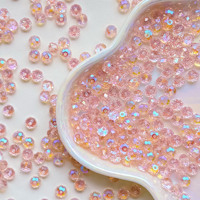 Perles Rondelles en Verre Cristal AB de Haute Qualité YWJC 6mm, Accessoires DIY, Perles Rondelles Facettées en Cristal Éclatant