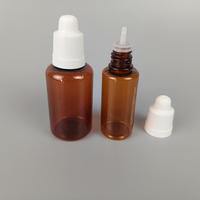 Bouteilles compte-gouttes en plastique ambré pour huile capillaire avec bouchons de sécurité pour enfants 50 ml