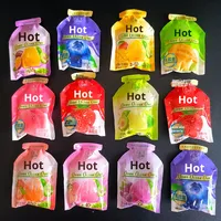 Liuliumei Mei Gelée de Konjac aux bactéries lactiques et à la fraise, surgelée en vrac 500g, collation pour le bureau et les loisirs