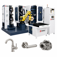 Machine de polissage robotisée à bande abrasive avec moteur automatique, couvercle anti-poussière et contrôle de vitesse pour pièces métalliques - Haute performance