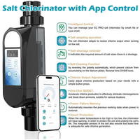 SWIME Chlorinateur de sel intelligent Wifi Chlorinateur d'eau salée Chlorinateur de sel de piscine pour piscine