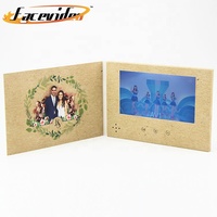 Nouvelle carte de vœux musicale en papier pour publicité, cadeau d'affaires, remerciement de mariage, brochure vidéo LCD de 7 pouces