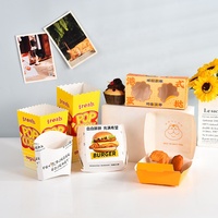 Boîte à hamburger et frites design personnalisé boîte d'emballage d'aile de poulet boîtes de poulet frit à emporter