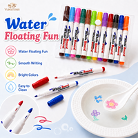 Ensemble de 8/12 stylos magiques pour dessin sur l'eau, peinture flottante, marqueur effaçable à sec pour tableau blanc, pour enfants