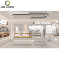 Elegantes Ladentheken-Design Bäckerei-Vitrine Glas-Ausstellungsschrank Kuchenpräsentationsschrank mit Beleuchtung