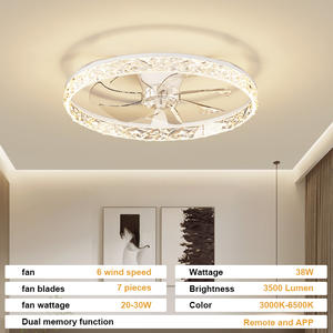 Ventilateur de plafond intelligent 3 couleurs, moteur DC ultra silencieux (<30dB), conception à 7 pales, luminosité et vitesse réglables, contrôle par application - Product Image 6