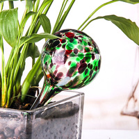 Globe d'arrosage automatique en verre écologique coloré pour plantes, ampoule d'irrigation goutte-à-goutte automatique, piquet de 6 cm de diamètre pour intérieur